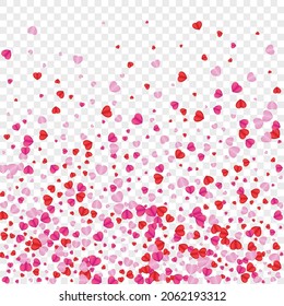 Vector transparente de fondo de la licitación. Valentine Illustration Heart. Patrón de Aniversario Rojo. El fondo del amor al corazón rosado. Textura Violeta Caída.