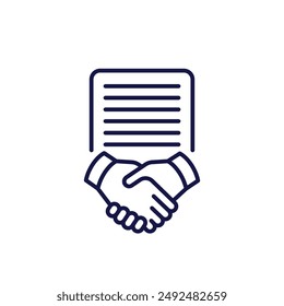 tender or contract line icon