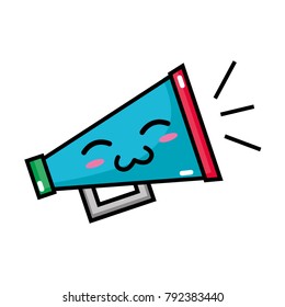 tender and cute megaphone object kawaii