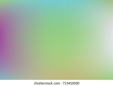 Tender dreamy pearlescent vector gradient overlay. Simple minimal horizontal cover design. Abstract glitch sparkling background. Modern technology banner. Iridescent fluorescent neon colored design.