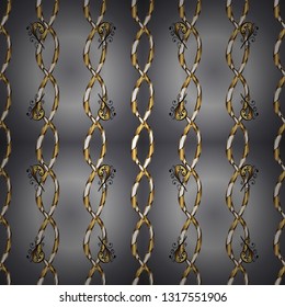 Tender fabric pattern. Brown, gray and neutral on colors. Doodles pattern. Seamless Abstract interesting background. Vector.