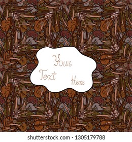 Tender fabric pattern. Seamless Abstract Retro Background Design. Vector. White, black and brown on colors. Pattern.