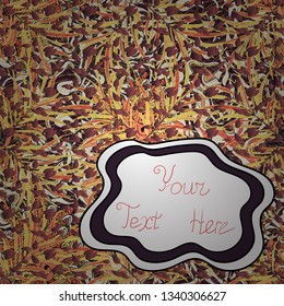 Tender fabric pattern. Seamless Abstract interesting background. Yellow, brown and white on colors. Doodles pattern. Vector.