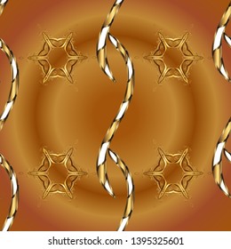Tender fabric pattern. Seamless Abstract interesting background. Brown and beige on colors. Doodles pattern. Vector.
