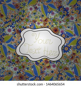 Tender fabric pattern. Seamless Abstract Retro Background Design. Neutral, blue and white on colors. Vector. Pattern.