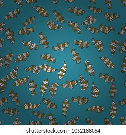 Tender fabric pattern. Vector. Design. Doodles blue, neutral and black on colors. Seamless pattern Print. Flat elements.