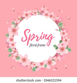 Tender Floral summer or spring frame template