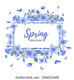 Tender Floral summer or spring frame template