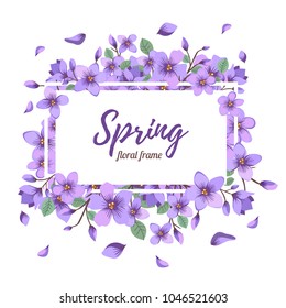 Tender Floral summer or spring frame template