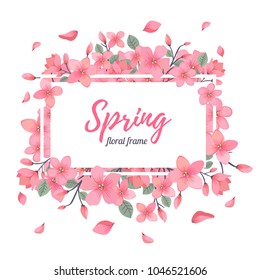 Tender Floral summer or spring frame template