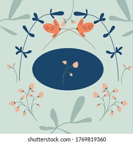 Tender floral vector illustration in pleasant colors