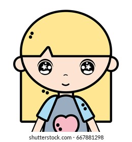 tender girl child with pijama and hairstyle