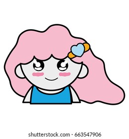 tender girl with hairstyle to kawaii avatar