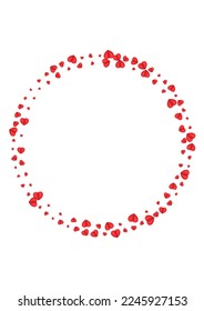 Tender Heart Background White Vector. Romance Pattern Confetti. Red Fall Frame. Fond Heart Design Texture. Violet Shape Illustration.