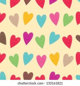 Tender hearts. Seamless pattern can be used for wallpaper, pattern fills, web page background, surface textures.