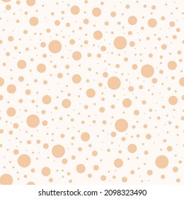 Punto de polka de higge de oferta en orden aleatorio, ilustración vectorial sin fisuras, textura decorativa de círculos redondos en orden aleatorio, ornamento simple repetido