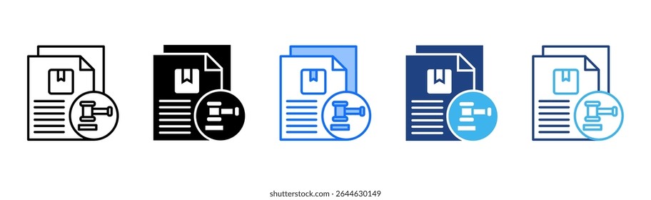 Tender icon set multiple style collection