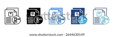 Tender icon set multiple style collection