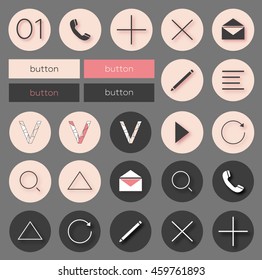 tender icons set
