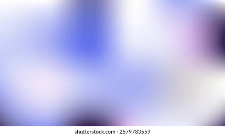 Tender Light Overlay Mesh Blue, Purple Color Gradient Vector Background. Digital Dreamy Magic Sky, Sea Pearlescent Wallpaper. Defocused Purple, Blue Sky Sunset, Sunrise Funky Vibrant Holographic Teal