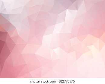 Tender light pink abstract mosaic polygonal background