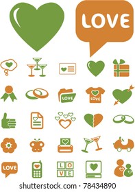 iconos de amor tierno, signos, ilustración vectorial