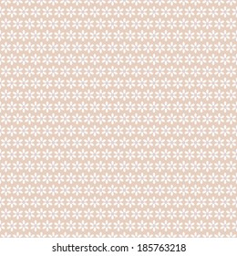 Tender loving wedding vector seamless pattern (tiling). Fond beige and white colors. Endless texture can be used for printing onto fabric and paper or invitation. Flower, dot.