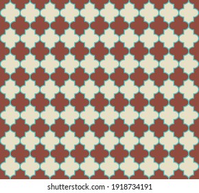 Bieten Sie marokkanische, nahtlose Muster. Traditioneller muslimischer Laternenhintergrund. Marokkanisches Muster ohne Nahtlose. 1001 Nacht Arabesque. Persischer Mubarak-Mosaik. Moschee Window Motif. Ramadan Kareem Elegantes Muster.