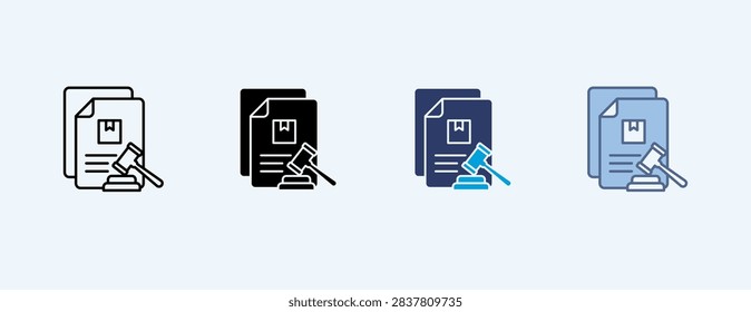 Tender Multiple Icon Illustration Vector, Contains