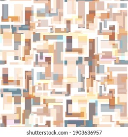 Bietet neutrale Farben nahtloses Muster mit abstrakten Rechtecken. Braun geometrische Textur, Umhüllungspapier, Oberfläche, Tapete