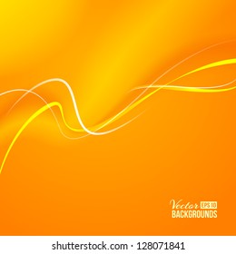 Tender orange light abstract background. Vector illustration, contains transparencies, gradients and effects.