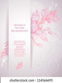 Tender pink abstract background. Vector illustration.