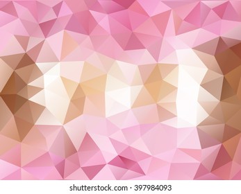 Tender pink abstract mosaic polygonal background