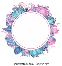 Similar Images, Stock Photos & Vectors of Vector Floral Wreath | Circle