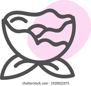 Tender pink flower, illustration, vector on white background.