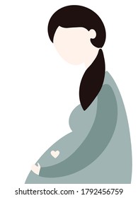 Tender portrait of pregnant woman. Maternity concept.