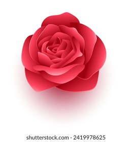 ilustración de vector rosa rojo tierno