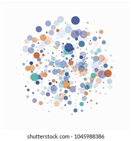 Tender Romantic Confetti, Glitter Vector Wedding Decoration. Christmas, Valentine Birthday Party Celebration Flying Circles, Festive Falling Dots Background. Love, Romance Glamour Confetti Frame.