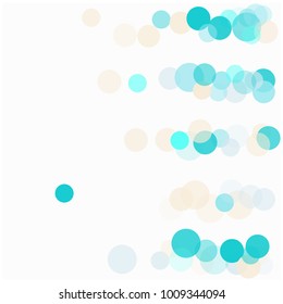 Tender Romantic Confetti, Showering Glitter Vector Texture. Christmas, Valentine Birthday Party Celebration Flying Circles, Festive Falling Dots Background. Love, Romance Glamour Confetti Frame.