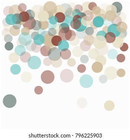 Tender Romantic Decoration, Snowflake Storm Vector Confetti. Christmas, Valentine Birthday Party Celebration Flying Circles, Magic Falling Dots Background. Love, Romance Glamour Confetti Pattern