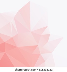 Tender rose pink vector polygonal background