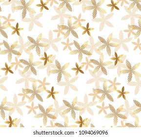Tender rosy beige floral seamless pattern. Abstract simple geometric vanilla flowers for perfume package, background, wrapping paper, fabric. Endless repeatable motif for surface design.
