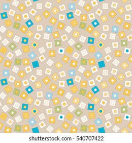 Tender seamless pattern with abstract geometrical shapes.