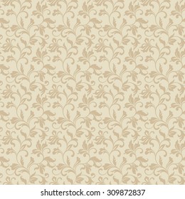 Tender seamless pattern with classic tracery on a light background. Vintage style.