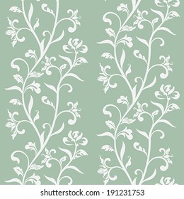 Tender seamless pattern with foliage