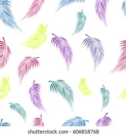 tender seamless pattern, palm leaves, design for textile texture, covers, cards