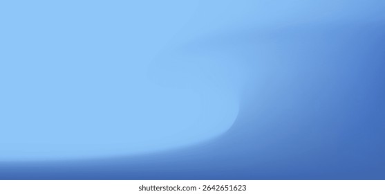 Fundo de gradiente azul monocromático macio e tenro. Fundo de mistura abstrata de cor azul. Perfeito para web design, páginas web, banners, cartões de saudação, fundos, modelos. Ilustração de vetor.