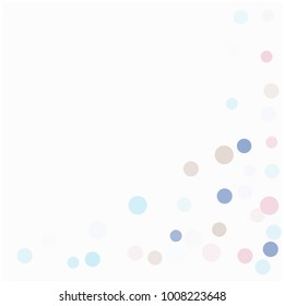Tender Valentine Decoration, Snowflake Storm Vector Confetti. New Year, Valentine, Party or Birthday Celebration Flying Circles, Festive Falling Dots Background. Love, Romance Falling Snow Confetti.