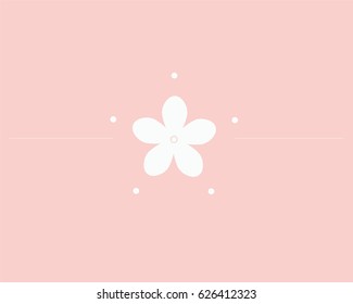 Tender vector background. Flower.