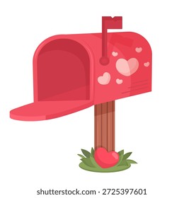 Uma imagem de carta vetorial em homenagem ao Dia dos Namorados. 14 de fevereiro. Conceito para parabéns, expressões de amor e celebração. Elemento para seu design.